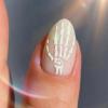 imageBABALAL Stiletto PressOn Nails  24Pc Almond Thick fake Nails GlueOns Brown Black Glitter Bling Acrylic Fall False NailsAND25