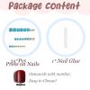 imageBABALAL Toe Nails Press on Orange Fake Toenails with Design Acrylic Toe Nails Cocoa Palm False Toenails 24Pcs Manicure French Tip Stick on Toenails for Women Girls Summer Full Cover Gel Toenails ArtBNjzj14