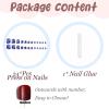 imageBABALAL Toe Nails Press on Orange Fake Toenails with Design Acrylic Toe Nails Cocoa Palm False Toenails 24Pcs Manicure French Tip Stick on Toenails for Women Girls Summer Full Cover Gel Toenails ArtBNjzj02