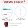 imageBABALAL Toe Nails Press on Orange Fake Toenails with Design Acrylic Toe Nails Cocoa Palm False Toenails 24Pcs Manicure French Tip Stick on Toenails for Women Girls Summer Full Cover Gel Toenails ArtBNjzj13