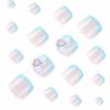 imageBABALAL Toe Nails Press on Orange Fake Toenails with Design Acrylic Toe Nails Cocoa Palm False Toenails 24Pcs Manicure French Tip Stick on Toenails for Women Girls Summer Full Cover Gel Toenails ArtBNjzj09