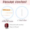 imageBABALAL Toe Nails Press on Orange Fake Toenails with Design Acrylic Toe Nails Cocoa Palm False Toenails 24Pcs Manicure French Tip Stick on Toenails for Women Girls Summer Full Cover Gel Toenails ArtBNjzj15