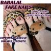 imageBABALAL Toe Nails Press on Orange Fake Toenails with Design Acrylic Toe Nails Cocoa Palm False Toenails 24Pcs Manicure French Tip Stick on Toenails for Women Girls Summer Full Cover Gel Toenails ArtBNjzj11