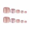 imageBABALAL Toe Nails Press on Orange Fake Toenails with Design Acrylic Toe Nails Cocoa Palm False Toenails 24Pcs Manicure French Tip Stick on Toenails for Women Girls Summer Full Cover Gel Toenails ArtBNjzj07