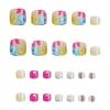 imageBABALAL Toe Nails Press on Orange Fake Toenails with Design Acrylic Toe Nails Cocoa Palm False Toenails 24Pcs Manicure French Tip Stick on Toenails for Women Girls Summer Full Cover Gel Toenails ArtBNjzj10