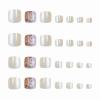imageBABALAL Toe Nails Press on Orange Fake Toenails with Design Acrylic Toe Nails Cocoa Palm False Toenails 24Pcs Manicure French Tip Stick on Toenails for Women Girls Summer Full Cover Gel Toenails ArtBNjzj21