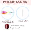imageBABALAL Toe Nails Press on Orange Fake Toenails with Design Acrylic Toe Nails Cocoa Palm False Toenails 24Pcs Manicure French Tip Stick on Toenails for Women Girls Summer Full Cover Gel Toenails ArtBNjzj04