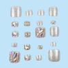imageBABALAL Toe Nails Press on Orange Fake Toenails with Design Acrylic Toe Nails Cocoa Palm False Toenails 24Pcs Manicure French Tip Stick on Toenails for Women Girls Summer Full Cover Gel Toenails ArtBNjzj00