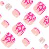 imageBABALAL Toe Nails Press on Orange Fake Toenails with Design Acrylic Toe Nails Cocoa Palm False Toenails 24Pcs Manicure French Tip Stick on Toenails for Women Girls Summer Full Cover Gel Toenails ArtBNjzj16