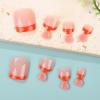 imageBABALAL Toe Nails Press on Orange Fake Toenails with Design Acrylic Toe Nails Cocoa Palm False Toenails 24Pcs Manicure French Tip Stick on Toenails for Women Girls Summer Full Cover Gel Toenails ArtBNjzj12