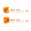 imageBABALAL Toe Nails Press on Orange Fake Toenails with Design Acrylic Toe Nails Cocoa Palm False Toenails 24Pcs Manicure French Tip Stick on Toenails for Women Girls Summer Full Cover Gel Toenails ArtBNjzj15