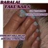 imageBABALAL Toe Nails Press on Orange Fake Toenails with Design Acrylic Toe Nails Cocoa Palm False Toenails 24Pcs Manicure French Tip Stick on Toenails for Women Girls Summer Full Cover Gel Toenails ArtBNjzj09