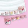 imageBABALAL Toe Nails Press on Orange Fake Toenails with Design Acrylic Toe Nails Cocoa Palm False Toenails 24Pcs Manicure French Tip Stick on Toenails for Women Girls Summer Full Cover Gel Toenails ArtBNjzj19