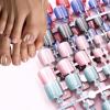 imageBABALAL Square Press on Nails Long ampamp Press on Toenails Matching Set  Red French Tip Fake Nails Press Nail Art Tips Glue on Nails Supplies Full Cover False Toe Nails Design 48Pcs DIY AcrylicANnt001