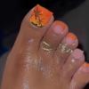 imageBABALAL Toe Nails Press on Orange Fake Toenails with Design Acrylic Toe Nails Cocoa Palm False Toenails 24Pcs Manicure French Tip Stick on Toenails for Women Girls Summer Full Cover Gel Toenails ArtBNjzj15