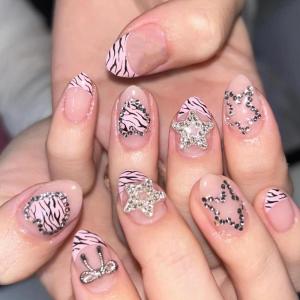 imageBABALAL Coffin Press on Nails Medium Fake Nails Orange Pink French Tip Glue on Nails 3d Texture Flower Design Acrylic Nails 24Pcs Ballerina Summer False Nails Manicure Stick on Nails SuppliesNT0118