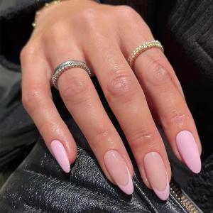 imageBABALAL Coffin Press on Nails Medium Fake Nails Orange Pink French Tip Glue on Nails 3d Texture Flower Design Acrylic Nails 24Pcs Ballerina Summer False Nails Manicure Stick on Nails SuppliesNt03pink