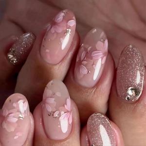 imageBABALAL Coffin Press on Nails Medium Fake Nails Orange Pink French Tip Glue on Nails 3d Texture Flower Design Acrylic Nails 24Pcs Ballerina Summer False Nails Manicure Stick on Nails SuppliesNT0113