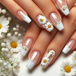 imageBABALAL Press on Nails Long Coffin Fake Nails Yellow Full Cover Acrylic Nails with Bumblebee Flower Designs Stick on Nails Reusable Summer False Nails Supplies Flower Glue on Ballerina Nails for WomenANZ103