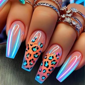 imageBABALAL Press on Nails Long Coffin Fake Nails Yellow Full Cover Acrylic Nails with Bumblebee Flower Designs Stick on Nails Reusable Summer False Nails Supplies Flower Glue on Ballerina Nails for WomenANZ114