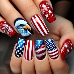 imageBABALAL Press on Nails Long Coffin Fake Nails Yellow Full Cover Acrylic Nails with Bumblebee Flower Designs Stick on Nails Reusable Summer False Nails Supplies Flower Glue on Ballerina Nails for WomenANZ123