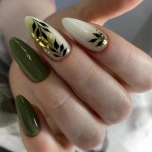 imageBABALAL Press on Nails Medium Almond Fake Nails Blue Glue on Nails Floral Spring Acrylic nails 24pcs Stiletto False Nails Glossy Manicure Stick on Nails Supplies Art Nails for Women and GirlsANY120