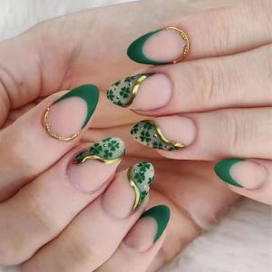 imageBABALAL Press on Nails Medium Almond Fake Nails Pink Yellow French Tip Glue on 3d Texture Orange Lemon Acrylic Nails Cute False Nails Summer Spring Nail Supplies Handmade Stiletto Artificial NailANX10