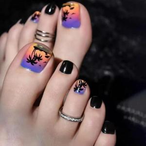imageBABALAL Press on Toenails Short Pink Toenail Press Ons Square for Women French Tip Press on Toe Nails with Glue Bling Glitter Floral Heart Charm Fake Toenails Supplies 12 Sizes  24Pcs Toenails ArtANjzj207beach