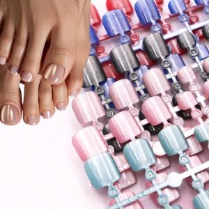 imageBABALAL Square Press on Nails Long ampamp Press on Toenails Matching Set  Red French Tip Fake Nails Press Nail Art Tips Glue on Nails Supplies Full Cover False Toe Nails Design 48Pcs DIY AcrylicANnt001