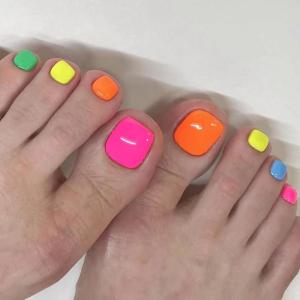 imageBABALAL Toe Nails Press on Orange Fake Toenails with Design Acrylic Toe Nails Cocoa Palm False Toenails 24Pcs Manicure French Tip Stick on Toenails for Women Girls Summer Full Cover Gel Toenails ArtBNjzj04