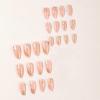 imageBABALAL Almond Press on Nails Medium  Orange Summer Fake Nails 3D Texture Design Floral Handmade Acrylic Nails Supplies 24Pcs Stiletto Manicure Stick on False Nails Art Artificial NailsBNE212