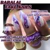 imageBABALAL Almond Press on Nails Medium  Orange Summer Fake Nails 3D Texture Design Floral Handmade Acrylic Nails Supplies 24Pcs Stiletto Manicure Stick on False Nails Art Artificial NailsBNE201