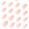 imageBABALAL Almond Press on Nails Medium  Orange Summer Fake Nails 3D Texture Design Floral Handmade Acrylic Nails Supplies 24Pcs Stiletto Manicure Stick on False Nails Art Artificial NailsBNE206