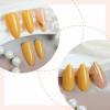 imageBABALAL Almond Press on Nails Medium  Orange Summer Fake Nails 3D Texture Design Floral Handmade Acrylic Nails Supplies 24Pcs Stiletto Manicure Stick on False Nails Art Artificial NailsBNE207