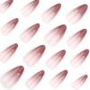 imageBABALAL Almond Press on Nails Medium  Orange Summer Fake Nails 3D Texture Design Floral Handmade Acrylic Nails Supplies 24Pcs Stiletto Manicure Stick on False Nails Art Artificial NailsBNE220