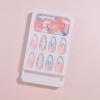 imageBABALAL Almond Press on Nails Medium  Orange Summer Fake Nails 3D Texture Design Floral Handmade Acrylic Nails Supplies 24Pcs Stiletto Manicure Stick on False Nails Art Artificial NailsBNE217