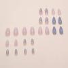 imageBABALAL Almond Press on Nails Medium  Orange Summer Fake Nails 3D Texture Design Floral Handmade Acrylic Nails Supplies 24Pcs Stiletto Manicure Stick on False Nails Art Artificial NailsBNE215