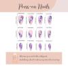 imageBABALAL Almond Press on Nails Medium  Orange Summer Fake Nails 3D Texture Design Floral Handmade Acrylic Nails Supplies 24Pcs Stiletto Manicure Stick on False Nails Art Artificial NailsBNE201