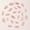 imageBABALAL Almond Press on Nails Medium  Orange Summer Fake Nails 3D Texture Design Floral Handmade Acrylic Nails Supplies 24Pcs Stiletto Manicure Stick on False Nails Art Artificial NailsBNE212