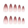 imageBABALAL Almond Press on Nails Medium  Orange Summer Fake Nails 3D Texture Design Floral Handmade Acrylic Nails Supplies 24Pcs Stiletto Manicure Stick on False Nails Art Artificial NailsBNE220
