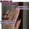 imageBABALAL Almond Press on Nails Medium  Orange Summer Fake Nails 3D Texture Design Floral Handmade Acrylic Nails Supplies 24Pcs Stiletto Manicure Stick on False Nails Art Artificial NailsBNE220