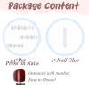 imageBABALAL Beach Press on Nails Medium Almond Fake Nails Blue French Tip False Nails with 3D Shell Star Charm Designs Pearl White Nail Press ons Glossy Glue on Nails Cute Stick on Nails for Women 24PcsBNc101