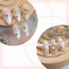 imageBABALAL Beach Press on Nails Medium Almond Fake Nails Blue French Tip False Nails with 3D Shell Star Charm Designs Pearl White Nail Press ons Glossy Glue on Nails Cute Stick on Nails for Women 24PcsBNc106