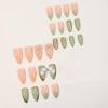 imageBABALAL Beach Press on Nails Medium Almond Fake Nails Blue French Tip False Nails with 3D Shell Star Charm Designs Pearl White Nail Press ons Glossy Glue on Nails Cute Stick on Nails for Women 24PcsBNc115