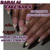 imageBABALAL Beach Press on Nails Medium Almond Fake Nails Blue French Tip False Nails with 3D Shell Star Charm Designs Pearl White Nail Press ons Glossy Glue on Nails Cute Stick on Nails for Women 24PcsBNc102