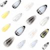 imageBABALAL Beach Press on Nails Medium Almond Fake Nails Blue French Tip False Nails with 3D Shell Star Charm Designs Pearl White Nail Press ons Glossy Glue on Nails Cute Stick on Nails for Women 24PcsBNc120