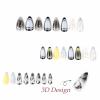 imageBABALAL Beach Press on Nails Medium Almond Fake Nails Blue French Tip False Nails with 3D Shell Star Charm Designs Pearl White Nail Press ons Glossy Glue on Nails Cute Stick on Nails for Women 24PcsBNc120