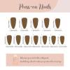 imageBABALAL Beach Press on Nails Medium Almond Fake Nails Blue French Tip False Nails with 3D Shell Star Charm Designs Pearl White Nail Press ons Glossy Glue on Nails Cute Stick on Nails for Women 24PcsBNc100
