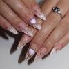 imageBABALAL Beach Press on Nails Medium Almond Fake Nails Blue French Tip False Nails with 3D Shell Star Charm Designs Pearl White Nail Press ons Glossy Glue on Nails Cute Stick on Nails for Women 24PcsBNc106