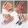 imageBABALAL Brown Press on Nails Medium Oval Fake Nails Fall Chrome Glue on Nails 24Pcs Cat Eye Shiny Round Acrylic Nails Manicure Stick on Nails for Women and GirlsNailB02brown